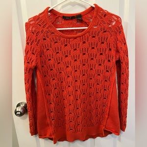 Heather B | red/orange | sweater tunic | Sz S
